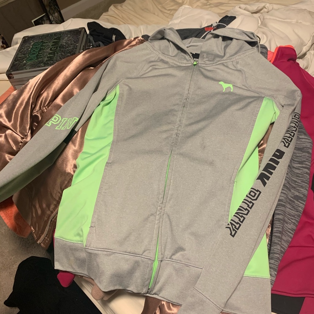 Pink zip-up